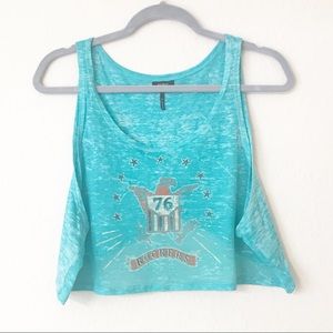 Nollie 76 Rockers Teal Crop Top Size XS